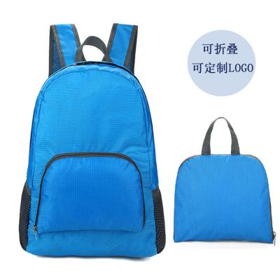 China Promotional wholesale gift waterproof cheap outdoor travel rucksack polyester ultralight folding waterproof foldable backpack in stock for sale