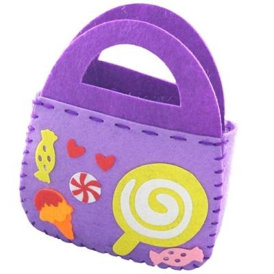 China 2021 Eco-Friendly DIY Craft Felts Sewing Handbag Kit Christmas Candy Gift Bags for sale