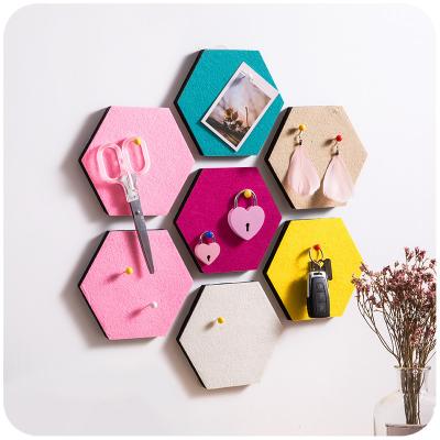 China Self Adhesive Hexagon Felt Stickers Eco - Friendly Wall Home Decoration for sale