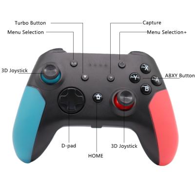 China Newest Design Gamepad BT Joypad Touch Buttons Game Controller For Nintendo Switch Pro Game Wireless Controller for sale