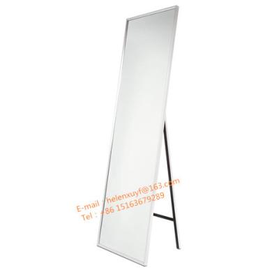 China Modern Decorative Full Frame Aluminum Standing Mirror 50x170cm for sale