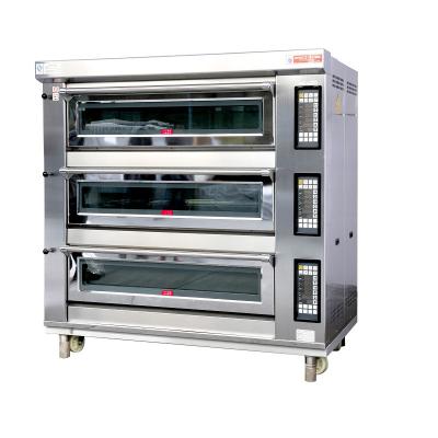 China Commercial Snack Factory Bakery Gas Decks 4 Decks 4 Trays 400*600 Mm Stainless Steel Surface for sale