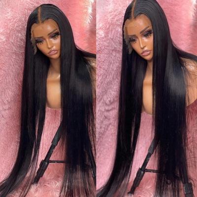 China Brazilian Human Hair Lace Front Wigs Long Straight Wig150% 180% Density Swiss Straight Wave Body Wave Hair Extension for sale