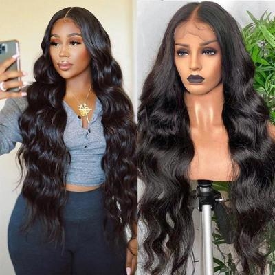 China Body Wave Black Body Wave Lace Front Wig Lace Front Wig 13x4 Hd Colored Lace Front Brazilian Hair Wigs For Women for sale