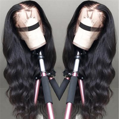 China Brazilian Remy Hair 150% Density Lace Frontal Wigs Transparent Body Wave 13x6 Full Lace Wig Human Hair Wigs For Black Women for sale