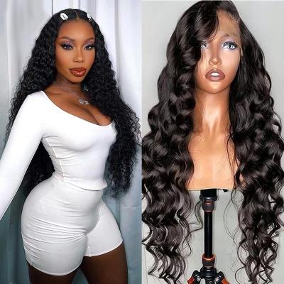 China Loose Deep Wave 13x6 Full Lace Front Wigs For Colored Women Loose Deep Brazilian Hair Hd Transparent Lace Front Wigs for sale