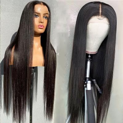 China Body Wave 100% Virgin Human Hair High Quality Soft Straight Brazilian Hair Lace Front Wigs For Black Women Transparent Stock for sale