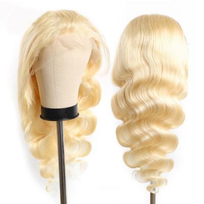 China Honey Blonde Colored Brazilian Remy Full Lace Wig 13x4 13x6 613 Body Wave Lace Front Human Hair Wigs For Women for sale