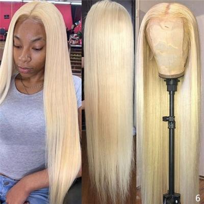 China Straight Hair 613 Pluck Pre Lace Front Wigs Vendors Bone StraightHd Full Lace Wig With Baby Hair Hair Wig for sale