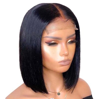 China Cheap Short Body Wave 4*4 13*4 8-14 Inch Wig Peruvian Lace Front Bob Wigs Glueless Bob Wigs Brazilian Human Hair for sale