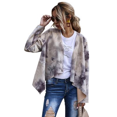 China Fall Women's Hepburn Style Suede Coat QUICK DRY Female Printed Long Sleeve Tops for sale