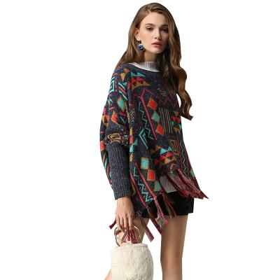 China Breathable Knitwear Lightning Rip Tassel Sweater For Women Sweaters for sale