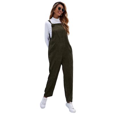 China Autumn Viable New Arrival 1 Piece Women Overalls Solid Color Strap Ladies Casual Loose Overalls for sale