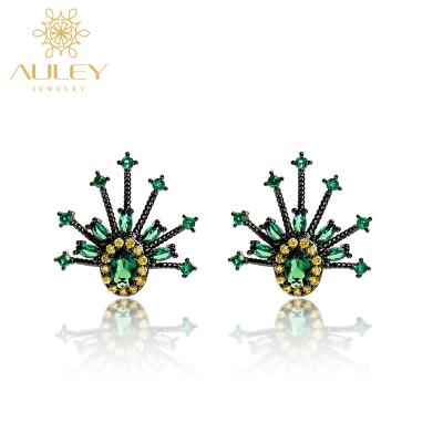 China FASHIONABLE 925 Silver Jewelry Earring Piercing Ear Studs Manufacturer Peacocks Earrings for sale