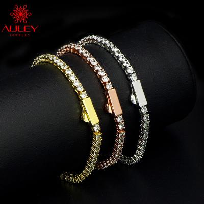 China CLASSIC Zircon Charm Bracelet Crystal Tennis Bracelet Single Row for sale