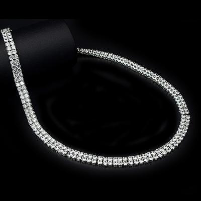 China Factory wholesale vvs moissanite tennis chain bracelets double row CZ necklace CLASSIC for sale