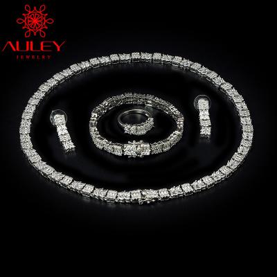 China Romantic Bridal Jewelry Sets Wedding Necklace/Bracelet/Earrings Ring Accessories Set for sale