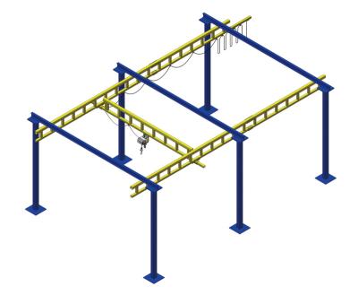 China Bridge crane kbk double single girder free lifting overhead / bridge cranes for sale for sale