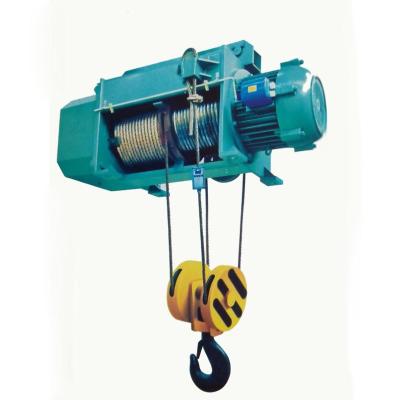 China 220v Mini Goods DM Electric Wire Rope Hoist 50t Electric Wire Rope Lifting Crane With Motorized Trolley For Sale for sale