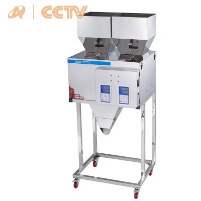 China 10-5000g Food Double Head Granule Powder Granule Weighing Filling Machine Semi Automatic Particle Packing Machine for sale