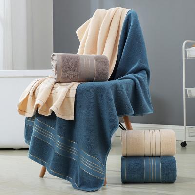 China Adult Daily Absorbent Towel Thickened and Soft Compressed Classic Popular Classic Beach Towel Cotton Men's and Women's Bath Household for sale