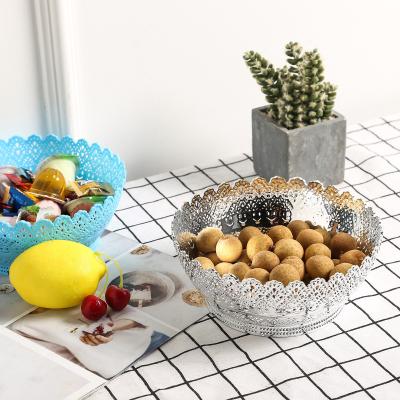 China Viable Living Room Popular Creative Snack Family Dry Fruit Dish Round Large Capacity Dinner Dish for sale