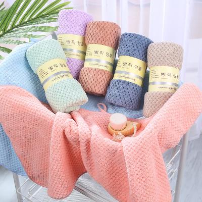 China High Quality Soft And Quick Wiping Hypoallergenic Pineapple Coral Velvet Face Pop Towel for sale