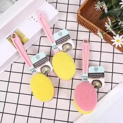 China Home Practical Kitchen Cleaning Pot Sponge Brush Viable Hot Selling Convenient Cleaning Brush for sale