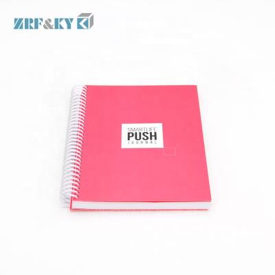 China Reusable Promotional Hardcover Spiral Customized Paper Printing Journaling Spiral Notebook for sale