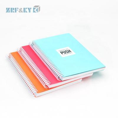 China Customized Logo Printing Paper Notebook Journal School Stationery A5 Spiral Planner Notebooks for sale