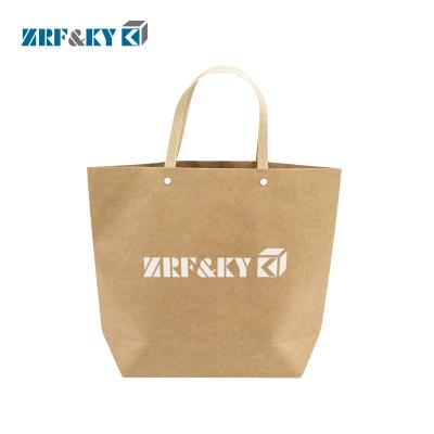 China Recycled Materials Custom Reusable Ship Shape Kraft Paper Shopping Bag For Fabric for sale