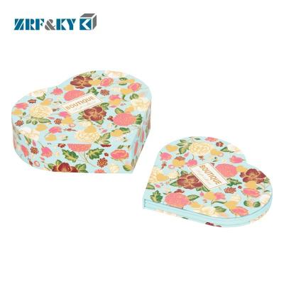 China Recycled Materials Custom Printed Pink Heart Shaped Empty Eyeshadow Palette Makeup Packaging Boxes for sale