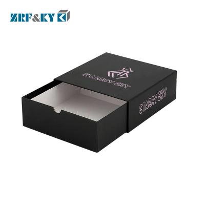 China Handmade Custom Rigid Kraft Paper Drawer Box Jewelry Packaging Gift Sliding Drawer Box With Logo for sale