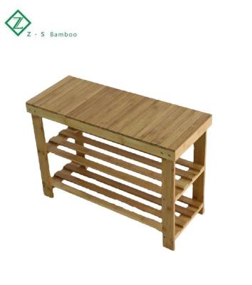 China Eco - Friendly Two Tier Bamboo Bathroom Seat Bench Bath Stool for sale