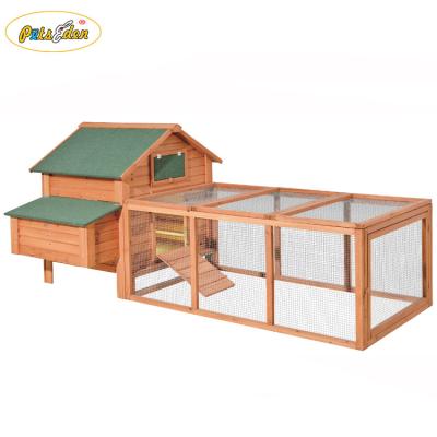 China Sustainable Easy Cleaning Wooden Chicken Cages Hen House Cage With Big Run for sale