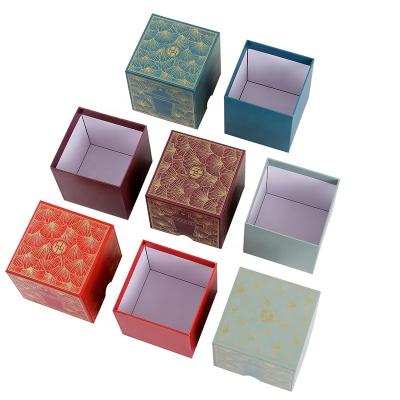 China Wholesale Luxury Recycled Materials Premium Brand Design Wrapping Paper Custom Candle Jars Box With Lid Scented Candles Gift Box Packaging for sale