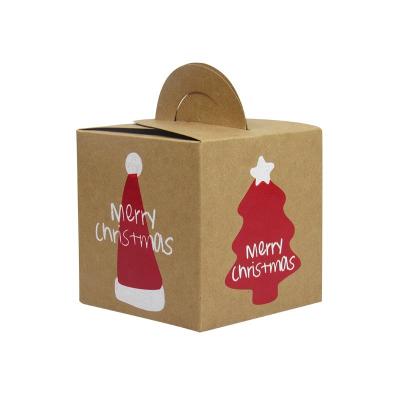 China Recycled Materials Wholesale Custom Kraft Paper Boxes Packaging Food Merry Christmas Lunch Box Brown Recycled Gift Boxes Coffee Packaging for sale