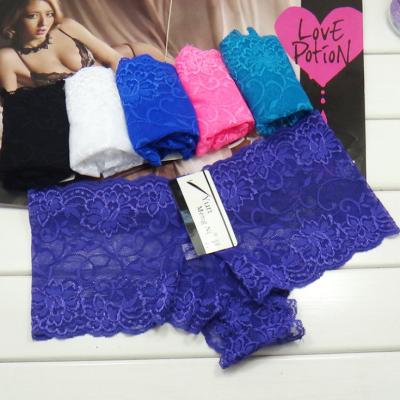 China Wholesale New Cute Antibacterial Half Lace Women's Boxer Lady Panties Wholesale for sale