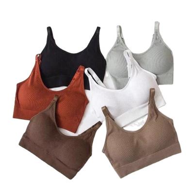 China QUICK DRY Manufacturers Lead Sales Most Popular Fit-Straps Chest Sports Seamless Wrapped Chest Girl Vest Bra Women Tube Top for sale