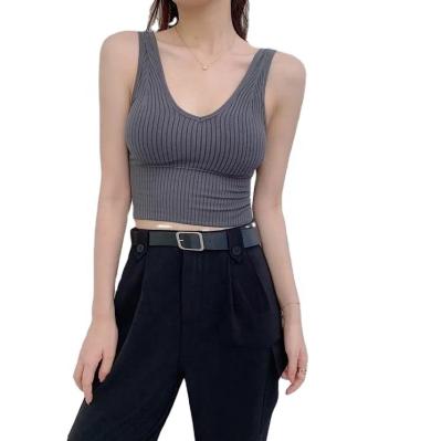 China N1 New Korean Version QUICK-DRY Autumn Four-Season Pure Color Pit Mei Camisole Halter Top Camisole Safety Vest Sweat Vest Seamless Vest for sale