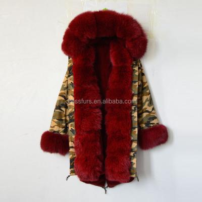 China Ms. striped and real fur jacket new arrival faux raccoon dog coat Mr. collar rose fur jacket in men and women for sale