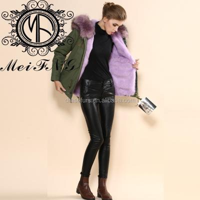 China Garment Women Coat Autumn Purple Thick Winter Jacket Polyester Fur Warm Fashion for sale