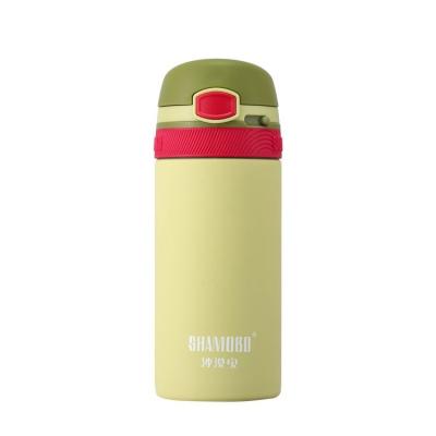 China Sustainable Hot Sale 350ml Matcha Green Vacuum Insulated Stainless Steel Water Bottle for sale