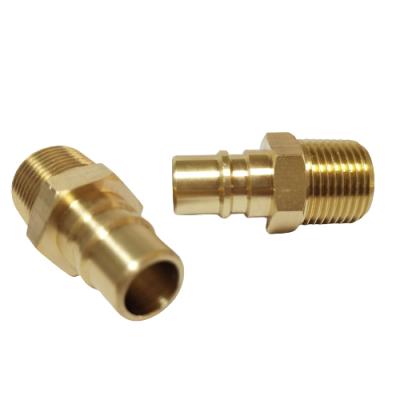 China Mold Part Misumi Line Type Male Thread Pipe Nipple Water Cooling Brass Fitting For PVC Pipe for sale