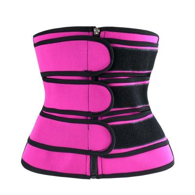 China Neoprene Sauna Effect Body Shapers 3 Postpartum Strap Breathable Women Slimming Corset Waist Trainer Belt for sale