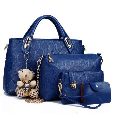 China High quality bag a set of women's main pendant elegant handbags sling doll bear handbag wholesale for sale