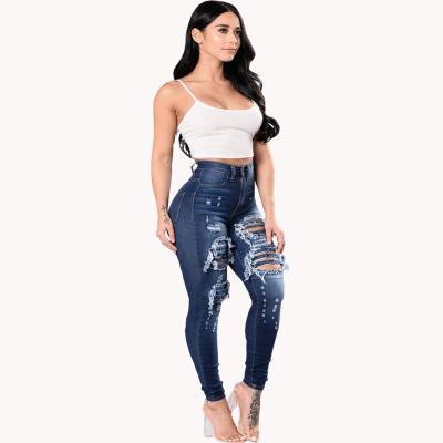 China New QUICK DRY hot sale style autumn winter butt lift ripped jeans for women denim pants pants women for sale