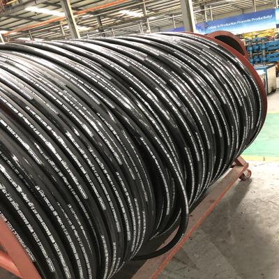 China RUBBER WITH STEEL WIRE Thread Hydraulic Rubber Hose SAE100 R2at Size 3/16