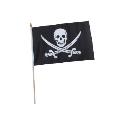 China China Manufacturer Factory Price Outdoor Decorations Waving Halloween Pirate Flags For Sale for sale