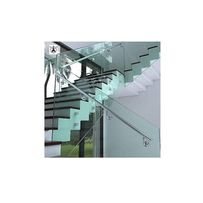 China Custom Wholesale Balcony Glass Staircase Stainless Steel Material Metal Railing System Frameless Dead End Glass Standoff for sale